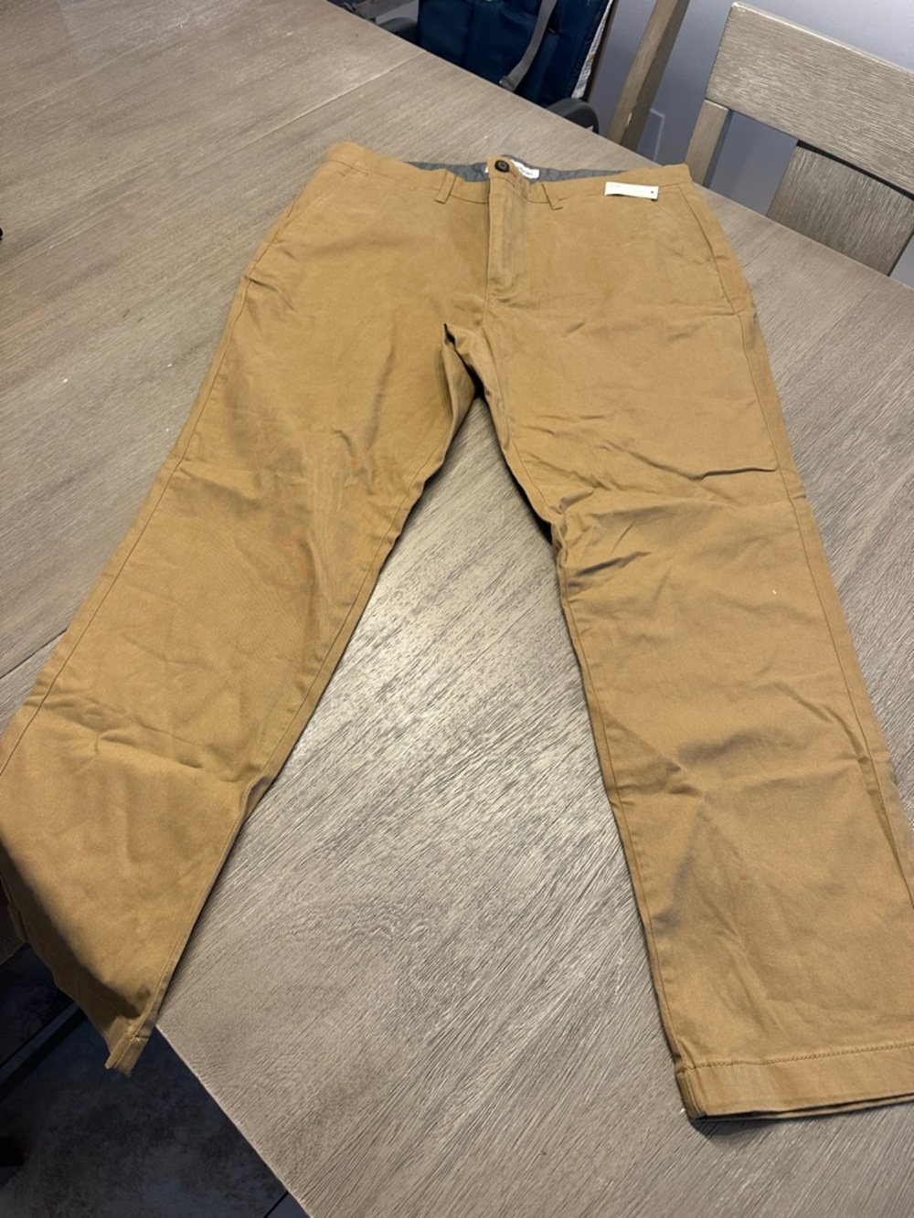 Essentials Men's Straight Fit Chino Pants in Camel